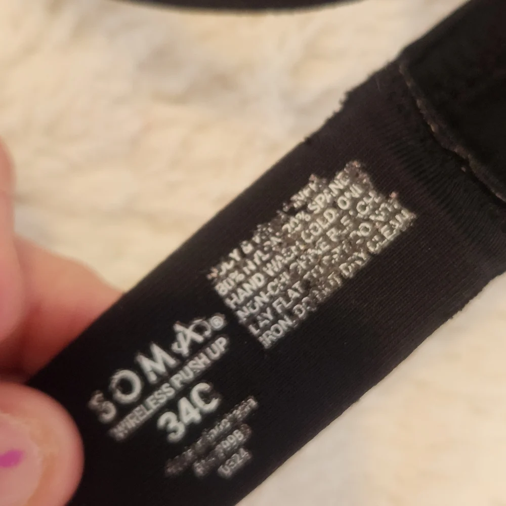 Soma Black Wireless T-Shirt Bra 34C Euc - Picture 3 of 3